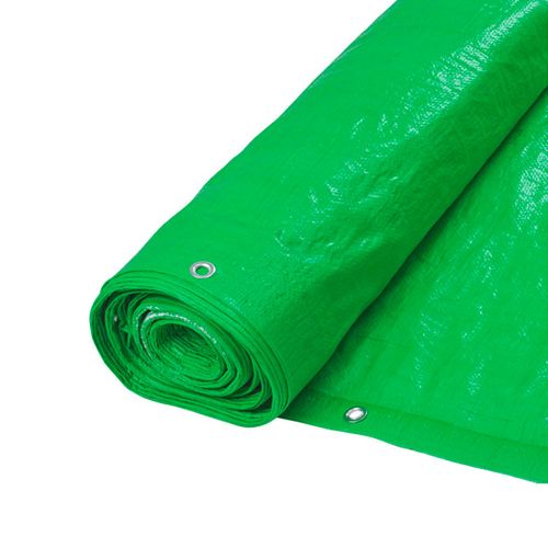 Rafia cubrecerco plastificada con ojales - Verde claro de 1,50 mts de ancho