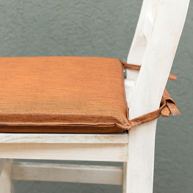 Almohadones para sillas de 40 x 40 cm de cuerina milano malbec